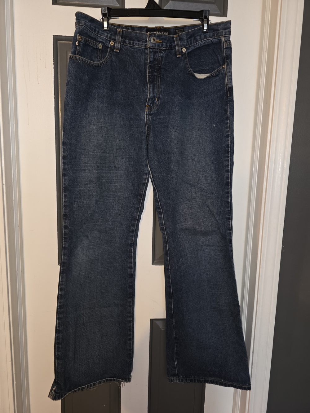 Express Dark Blue Flare Jeans